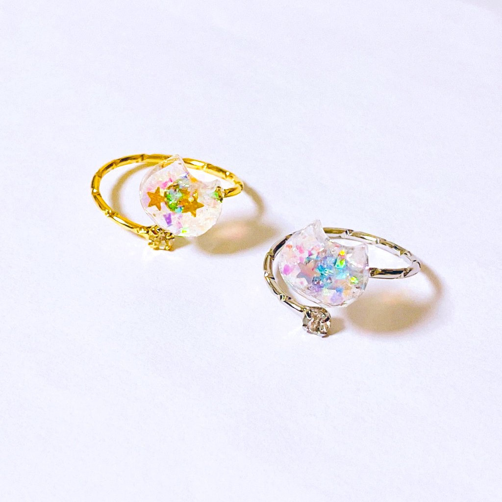 猫リング*シルバー＆ゴールドの画像