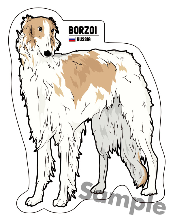 ボルゾイ_2　ステッカーの画像