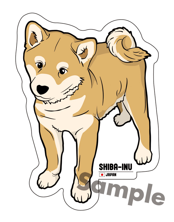 柴犬　ステッカーの画像