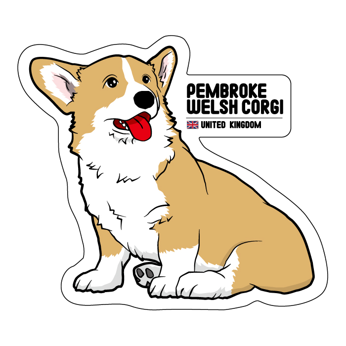 コーギー　ステッカーの画像