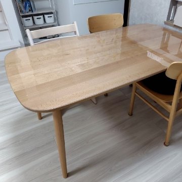 ［無印良品 ブナ材テーブル丸脚］向け800x1500の画像