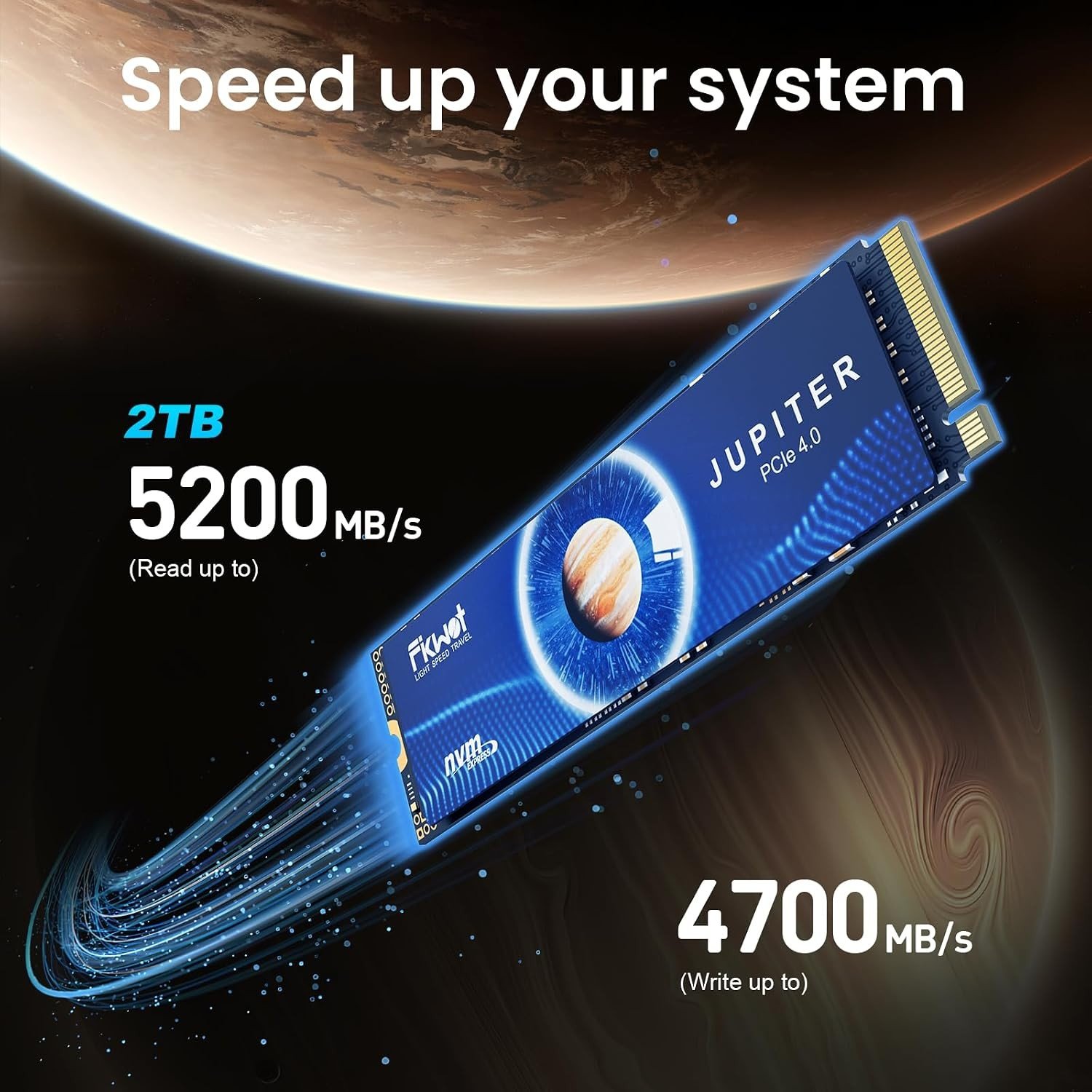 Fikwot FX660 M.2 2280 SSD NVMe PCIe4.0 Gen4.0x4  1TB Read:5000MB/s Write:4500MB/s 3D NAND QLCの画像