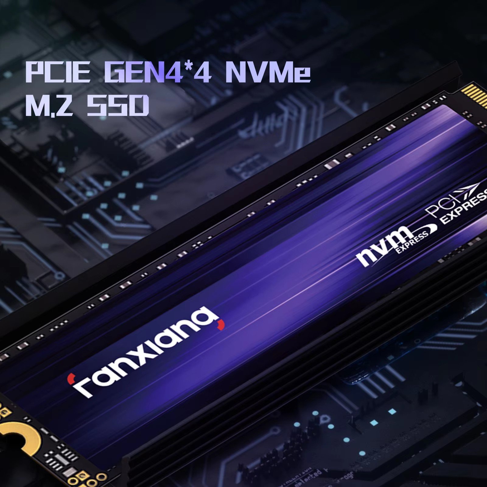 Fanxiang S880 NVMe M.2 2280 SSD PCIe Gen4.0x4 Read7300MB/s Write:6800MB/s 1TB  ドライブの画像