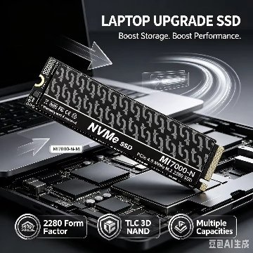 MI7000-N NVMe M.2 2280 4TB PCIe4.0 Gen4x4 3D NAND SSDソリッドステートドライブ ゲーミング PS5 パソコンの画像