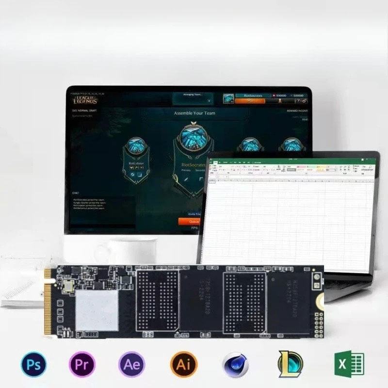 NVMe M.2 2280 4TB  PCIe3.0 Gen3x4 SSD Read:3500MB/s Write:3000MB/s 速度:15000rpm 平均シーク時間:4.9ミリ秒 内蔵ソリッドの画像