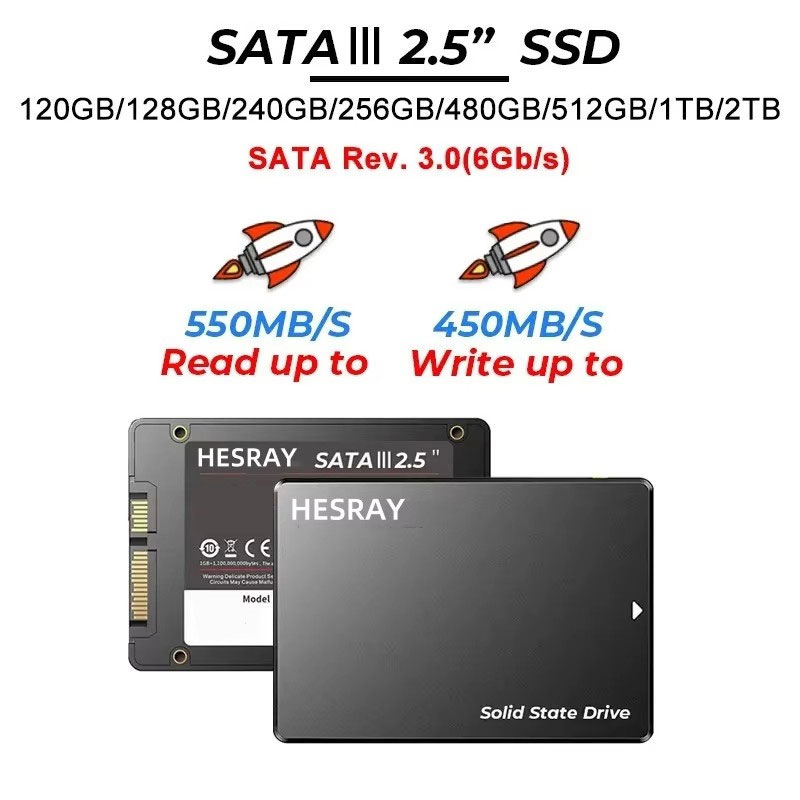 HESRAY SATA3 2.5インチ 3D NAND SSD 4TB 内蔵ソリッドステートドライブ デスクトップ ノートパソコンの画像