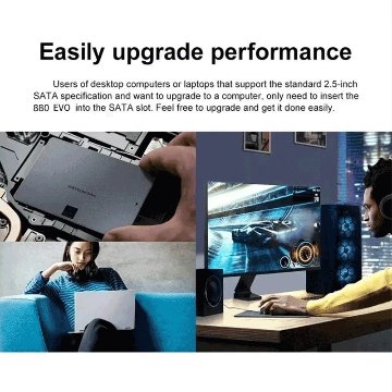 HESRAY SATA3 2.5インチ 3D NAND SSD 4TB 内蔵ソリッドステートドライブ デスクトップ ノートパソコンの画像