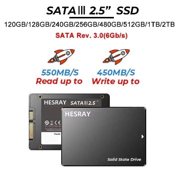 HESRAY SATA3 2.5インチ 3D NAND SSD 4TB 内蔵ソリッドステートドライブ デスクトップ ノートパソコンの画像