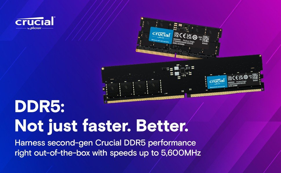 正規品 Crucial 16GB Crucial Micron DDR5 5600MHz ノートパソコン用メモリ 262ピン SODIMM 1.1V RAMモジュールの画像