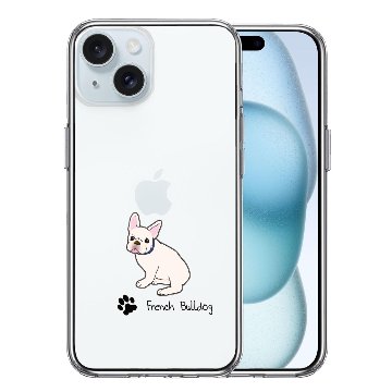 iPhone15ケース iPhoneカバー 側面ソフト 背面ハード ハイブリッド クリア ケース フレンチブルドック 2の画像