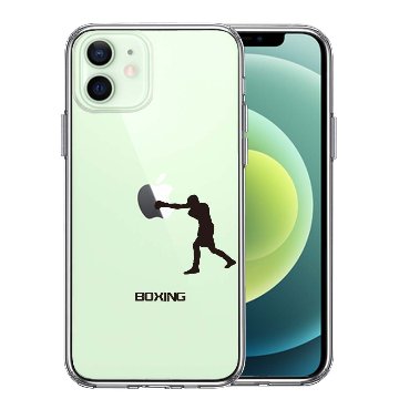 iPhone12 側面ソフト 背面ハード ハイブリッド クリア ケース ボクシング ボクサーの画像