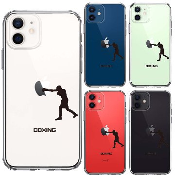 iPhone12 側面ソフト 背面ハード ハイブリッド クリア ケース ボクシング ボクサーの画像
