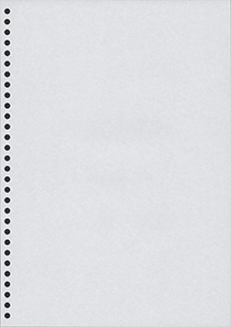 Ａ４ 上質白紙５５kg ３０穴（ルーズリーフの穴ピッチ）2,000枚入りの画像