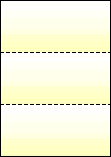 A4 イエローグラデーション55kg 3分割/マイクロミシン目(穴無し・黄1色) 2,000枚の画像