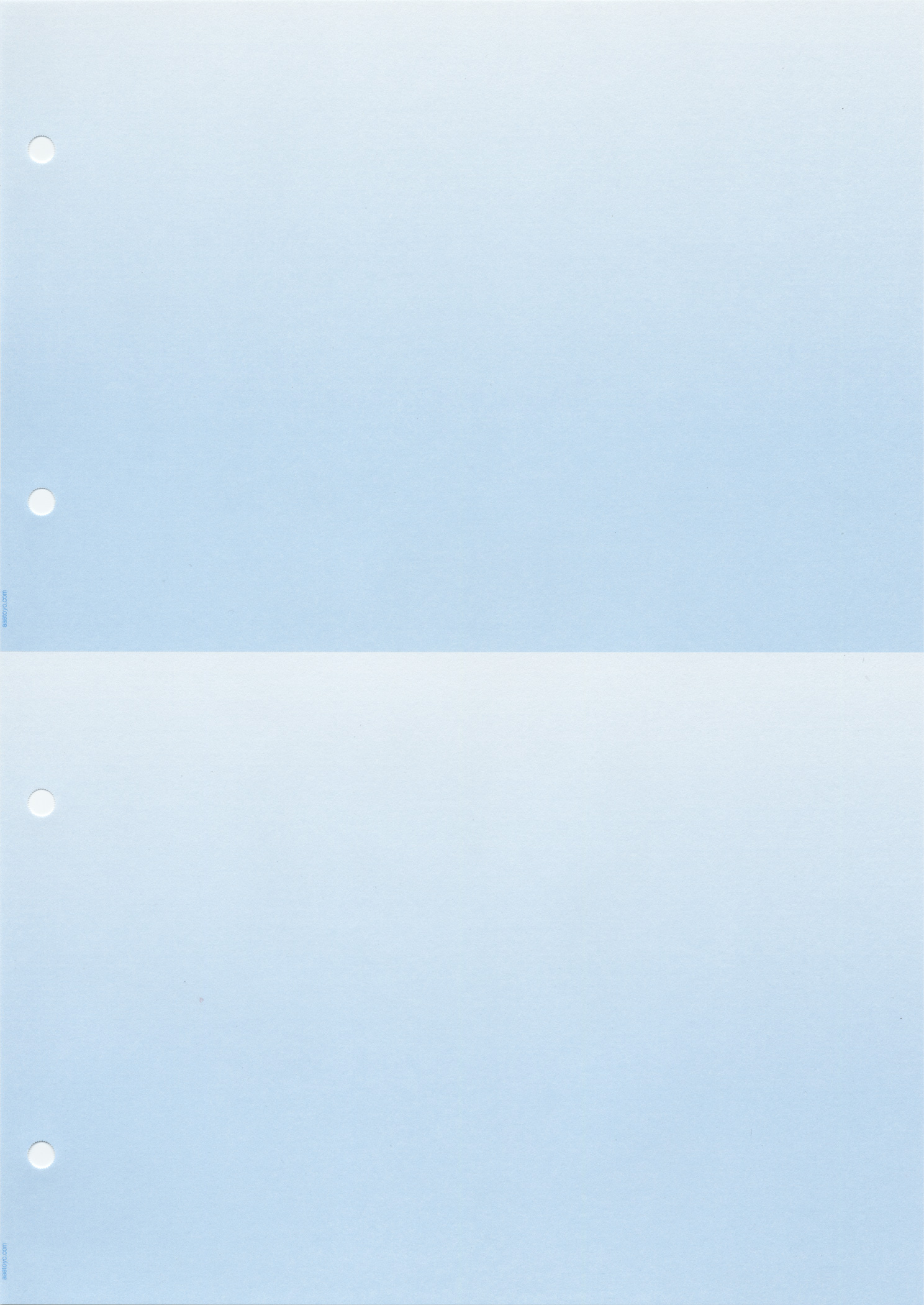 A4 ブルーグラデーション55kg 2分割/マイクロミシン目・ファイル穴(青1色)  2,000枚画像