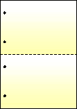 A4 イエローグラデーション55kg 2分割/マイクロミシン目・ファイル穴(黄1色)  2,000枚画像