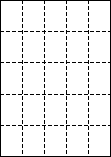 A4 上質白紙55kg 縦5面×横5面 25分割/マイクロミシン目入り用紙 400枚の画像