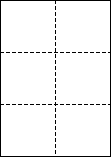A3 上質白紙55kg 縦3面×横2面 6分割/マイクロミシン目入り用紙 1000枚