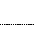 A5白紙2面のミシン目イメージ図