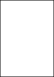 A5白紙縦長2面のミシン目イメージ図