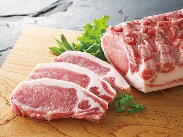 米澤豚一番育ち ロース肉 (トンカツ・トンテキ用) / 美味しい山形県産のブランド豚 「三元豚」 を使用画像