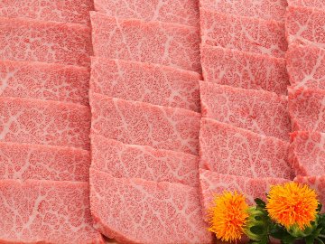 【お歳暮・冬ギフト・お年賀】米沢牛 霜降りカルビ (焼肉用) / ギフト包装でお送りします。の画像