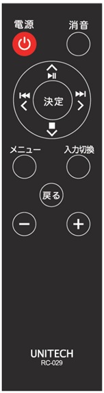 ユニテク純正モニター用リモコン：RC-029の画像