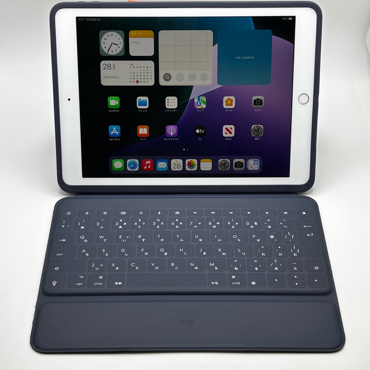 (美品) iPad 10.2 第7世代 WiFi 32GB キーボード付き iPad 10.2 インチ (2019) 第7世代 32 GB Wi-Fi 【キーボードカバー付き