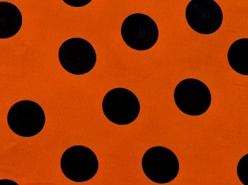 水玉・大（オレンジ×黒ドット）の画像