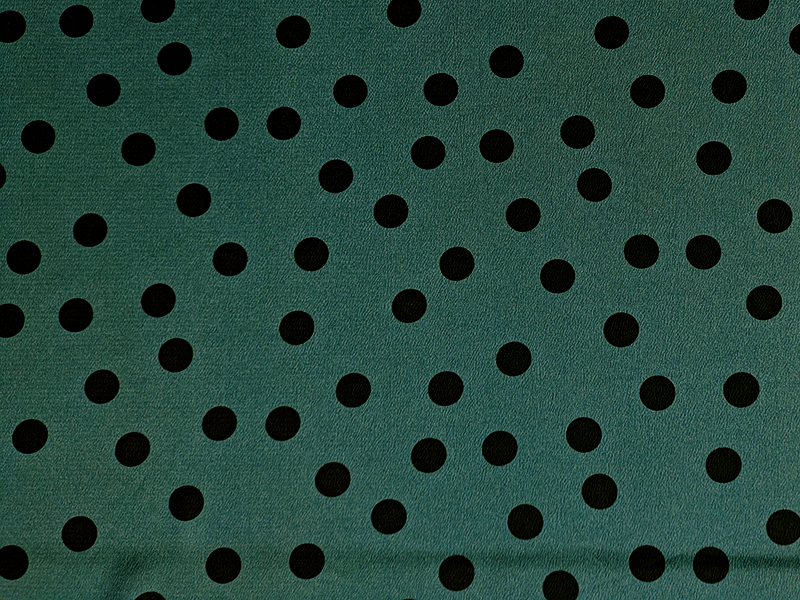 水玉・中（ブルーグリーン×クロドット）＃105　PETROLEOの画像