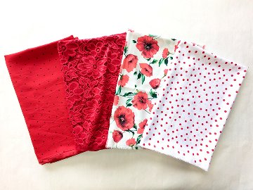 端切れSALE　白赤系の画像