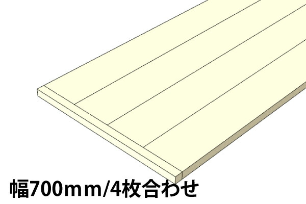 OLD ASHIBA 天板 （幅はぎ材/４枚あわせ）※縁あり（標準タイプ） 厚35ｍｍ×幅700ｍｍ×長さ1510〜1600ｍｍ 〈受注生産〉画像