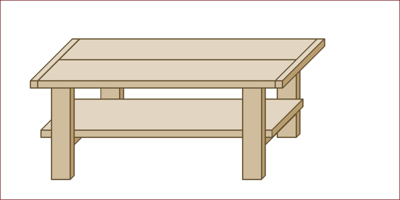 OLD ASHIBA（足場板古材）Hシリーズ　センターテーブル 幅710〜800ｍｍ×奥行460ｍｍ×高さ435ｍｍ 【受注生産】画像