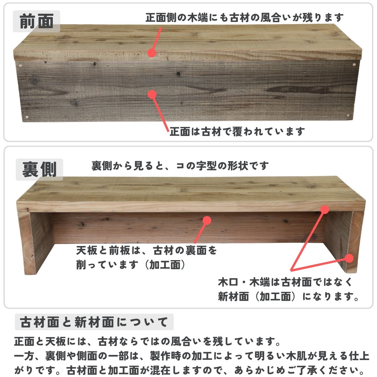 【アウトレット0807】OLD ASHIBA 屋内用 幅広踏み台 幅600ｍｍ×高さ150ｍｍ×奥行300ｍｍ　無塗装の画像