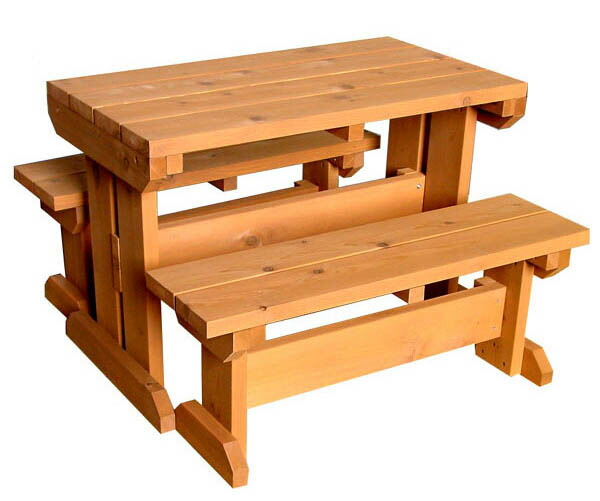 屋外用テーブルベンチセット◇国産杉 （テーブルサイズ：幅1500ｍｍ×奥行562ｍｍ） ※テーブル１台＋ベンチ２台 [受注生産]画像