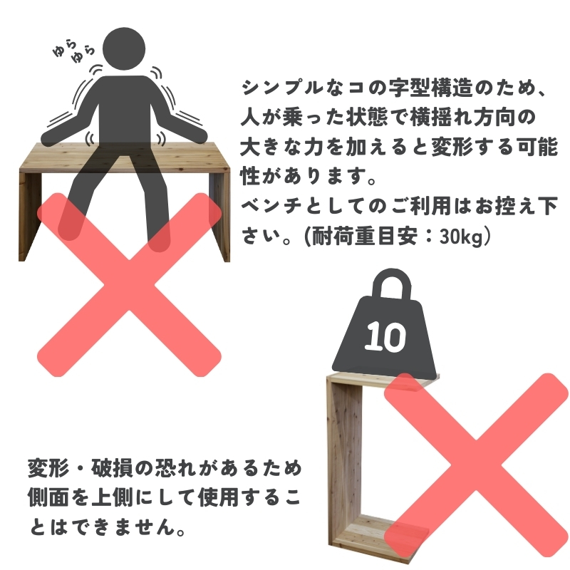 国産杉 コの字 シェルフ（板厚28ｍｍ）
幅710〜800ｍｍ×高さ210〜300ｍｍ×奥行300ｍｍ【受注生産】の画像