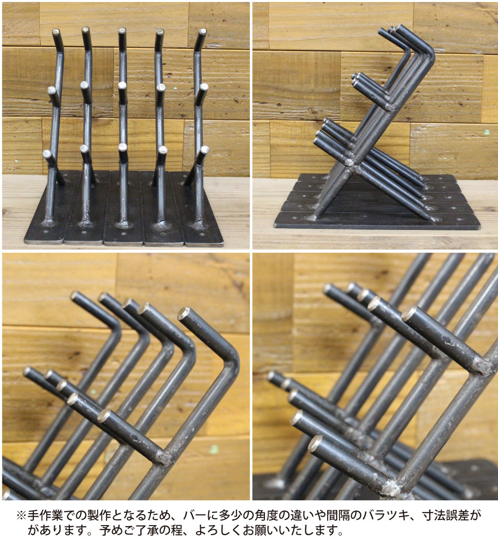 アイアン ハンガーフック 3連 3段 3着用 黒皮鉄 ワックス仕上げ 壁掛け 壁付け ハンガーラック 壁面収納 インダストリアル おしゃれ ブラック 黒 ウォールハンガー ディスプレイ コートフックの画像