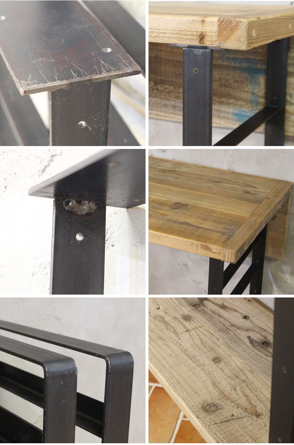 アイアンレッグス Ｕ-ハイタイプ 815型 【1個単品】 （黒皮鉄ワックス仕上げ）の画像