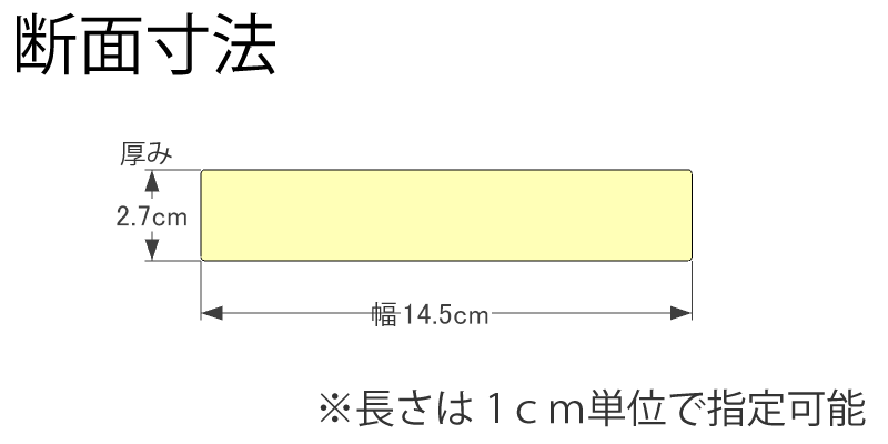 DIY素材◇国産杉（新材） 厚27ｍｍ×幅145ｍｍ×長さ2710〜2800ｍｍ 〈受注生産〉画像
