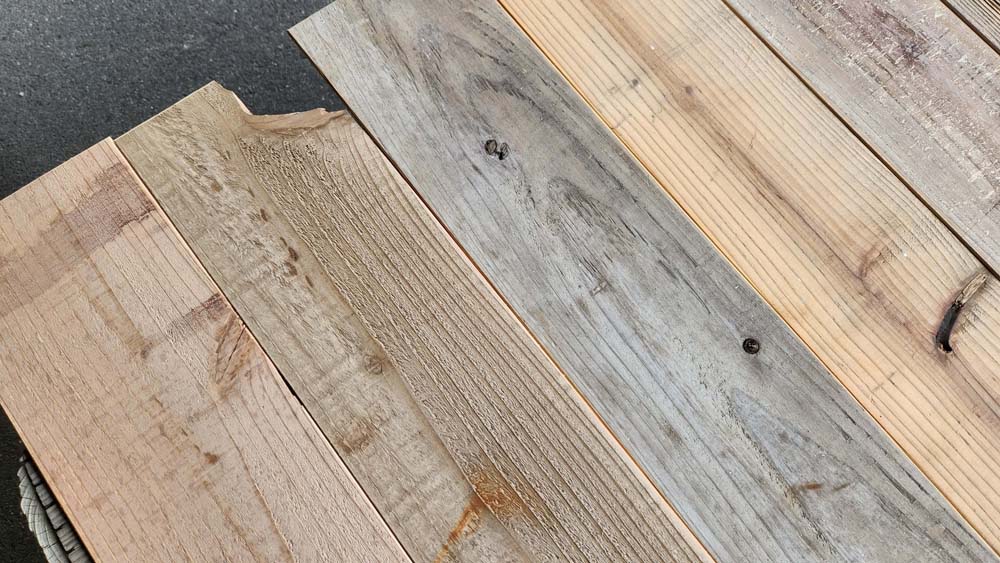 【3-5K-T-アウトレット品】杉幅木(古材風)　5ｍｍ厚／基本仕上げ(1面仕上げ)／鉄サビエイジング　厚5×幅135×長さ910mm　10枚入/セット（1.228平米）の画像