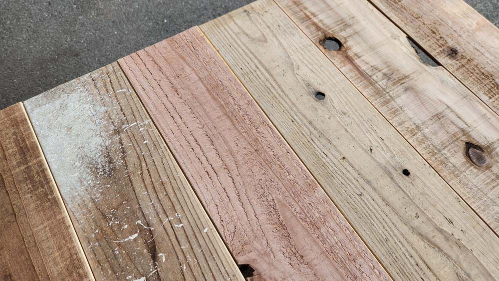 【3-5K-T-アウトレット品】杉幅木(古材風)　5ｍｍ厚／基本仕上げ(1面仕上げ)／鉄サビエイジング　厚5×幅135×長さ910mm　10枚入/セット（1.228平米）の画像