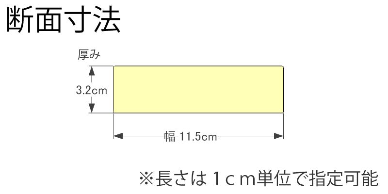 DIY素材◇国産杉（新材） 厚32ｍｍ×幅115ｍｍ×長さ410〜500ｍｍ 〈受注生産〉画像