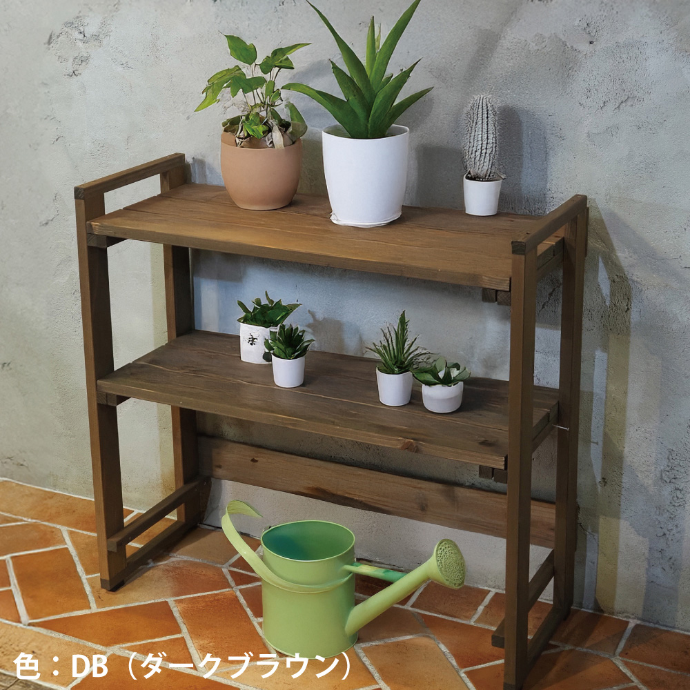 花台ライトシェルフ 【幅75cmタイプ】 幅792×奥行310+10×高さ750+10ｍｍ ●棚板2枚/ゴム脚付きの画像