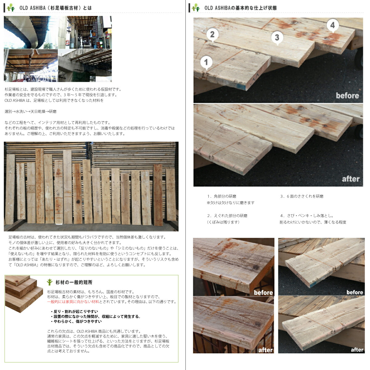 アイアンベンチ•長椅子【鉄脚/足場板・スギ古材】 1点モノ - その他