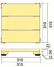 【ワケアリのため半額】【アウトレットK7】デッキパネルＢ型（国産杉赤味）　315ｍｍ×315ｍｍ×高さ54ｍｍ　ダークブラウン色　※傷、よごれありの画像