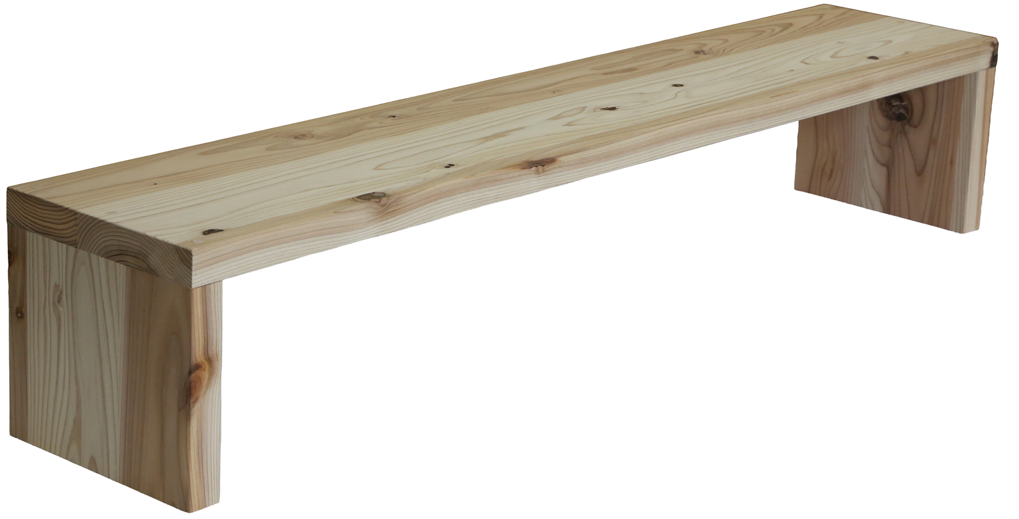 【アウトレット0501】国産杉 コの字 シェルフ（板厚28ｍｍ）幅1000ｍｍ×高さ190ｍｍ×奥行200ｍｍ　無塗装の画像
