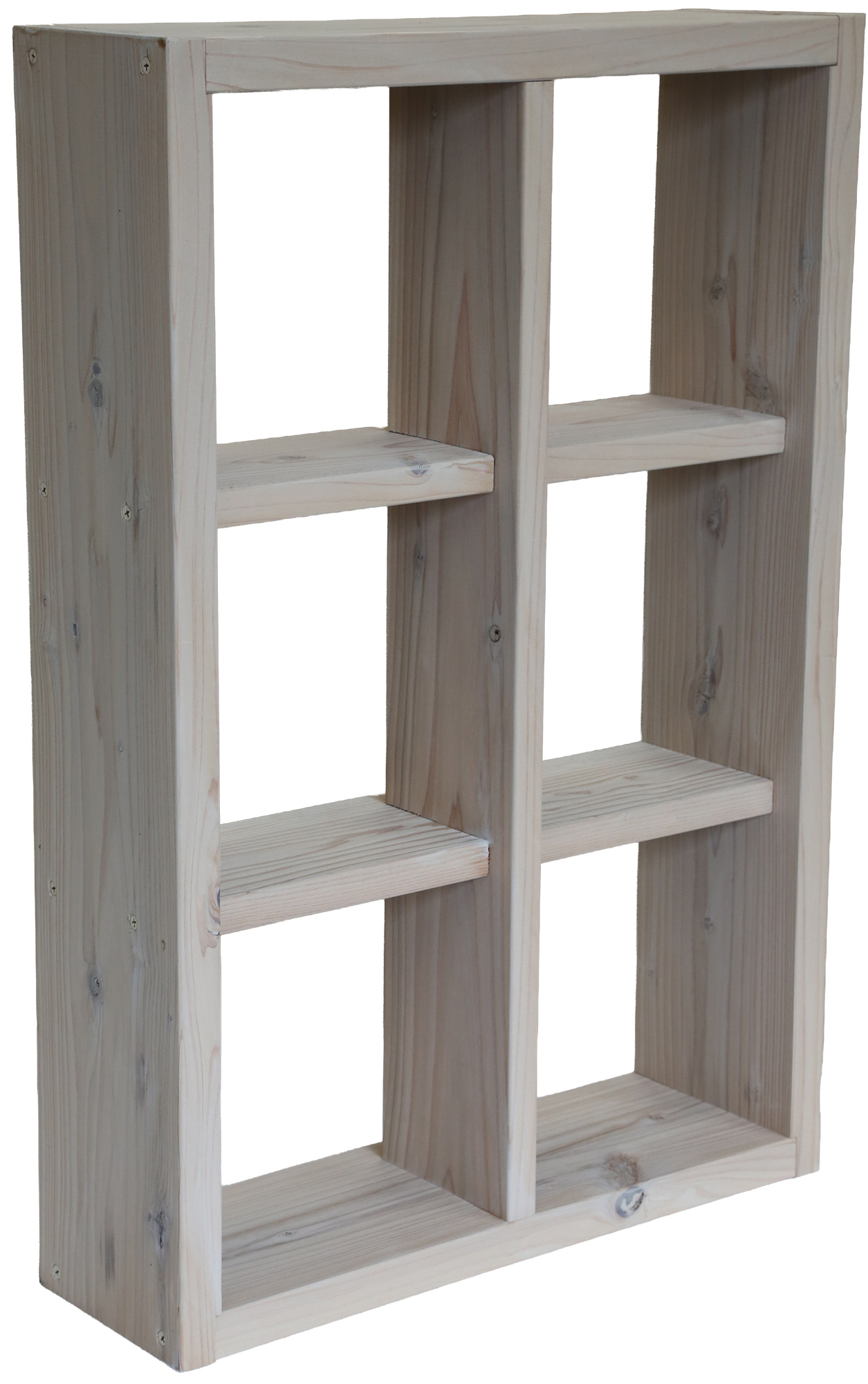 【アウトレット0608】格子ラック 200型（内寸20ｃｍ） 2×3 完成品　幅475×奥行145×高さ696ｍｍ(レギュラー) 　WB（ホワイトベージュ）色　★配送事故キズありの画像
