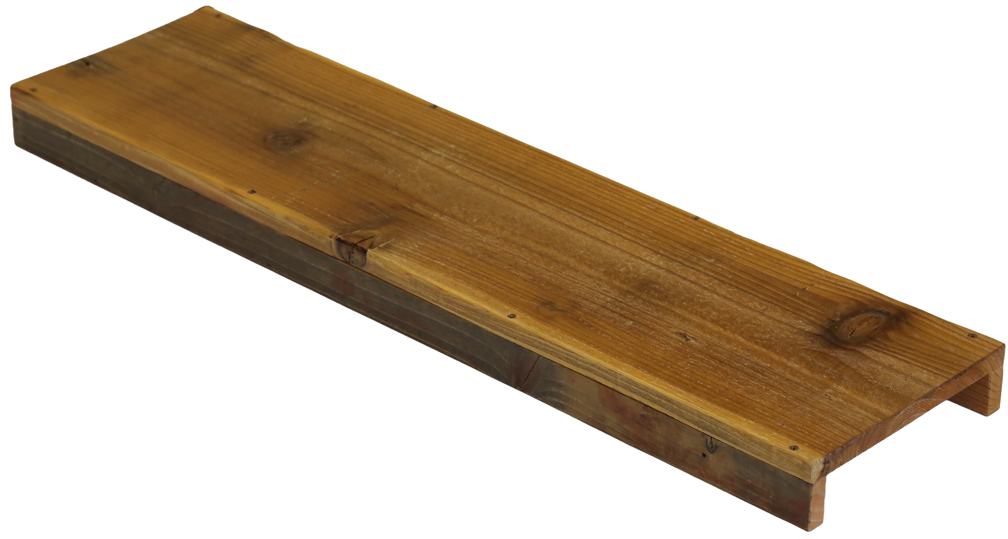 【アウトレット0904】つっぱり棒用 古材棚板　幅760ｍｍ×奥行200ｍｍ×高さ50ｍｍ　薄茶　※うぐいす茶に近い薄茶の画像