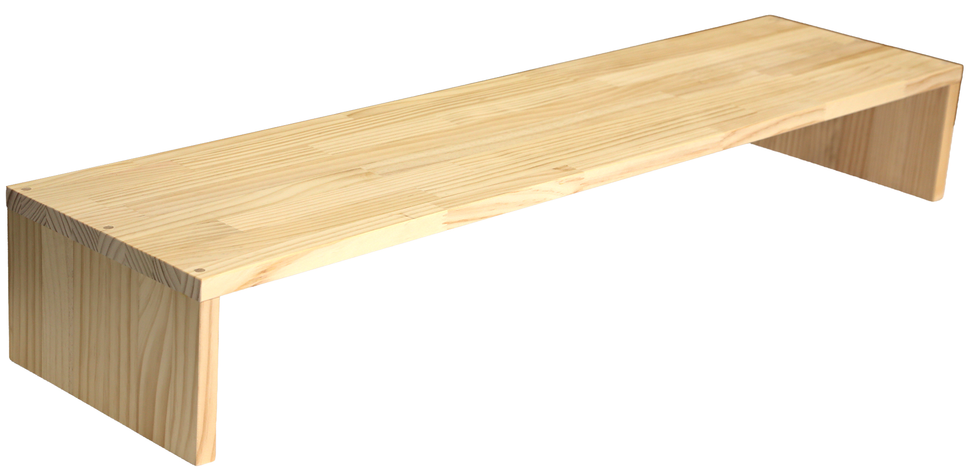 【アウトレット1005】パイン材 デスクシェルフ（板厚18ｍｍ）幅1000ｍｍ×高さ150ｍｍ×奥行250ｍｍ 無塗装の画像