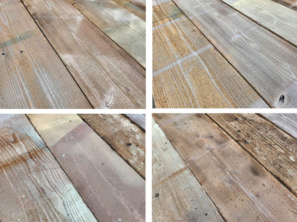 【造船所の足場板 2M】業者用セット 足場板(古材) 長さ2000×幅300×厚50ｍｍ 12枚セット(約7.2平米)【数量限定品】の画像